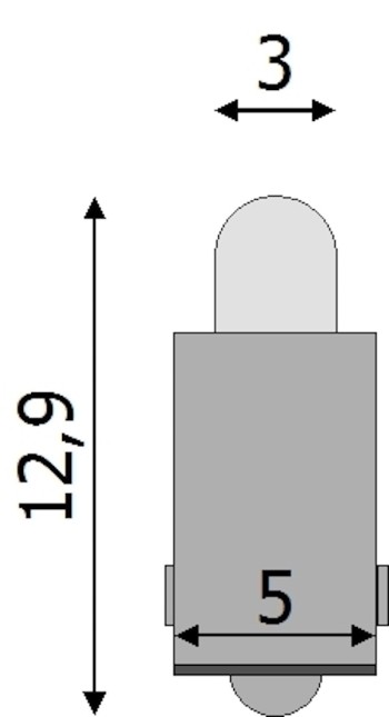 Tams 81-40421-02 LED 3 mm, warmweiß, Bajonettsockel Ba5s, 16-22 V - NEU