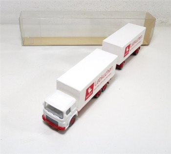 Wiking H0 1/87 471 MAN-Büssing Kofferfernlastzug Weiss Lebkuchen in OVP