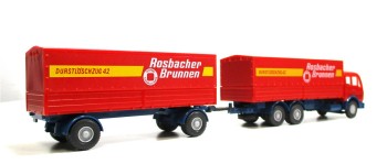 Modellauto H0 LKW Wiking MB Hängerzug Rosbacher (021/11)