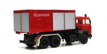 Modellauto H0 Herpa LKW Iveco Absetzcontainer Feuerwehr 