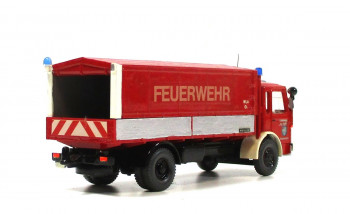 Automodell H0 Wiking MAN Pritsche WLA Öl Feuerwehr gesupert/lackiert