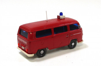 Automodell H0 (5) Wiking VW Bus Feuerwehr 