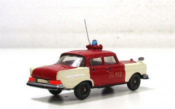 Automodell H0 Wiking Mercedes 220  Feuerwehr 