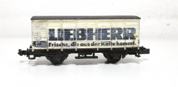 Minitrix N 13245 / 3245 (2) gedeckter Güterwagen Liebherr DB (6335G)