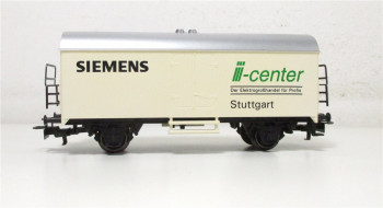 Märklin H0 (2) gedeckter Güterwagen Siemens iii-center Stuttgart (1115G)