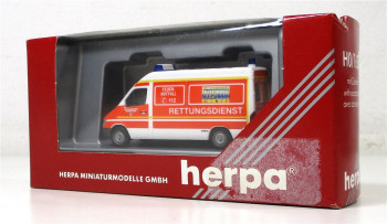Modellauto H0 1/87 Herpa 046039a MB Sprinter KTW RD Düsseldorf