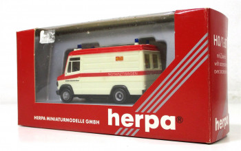Modellauto H0 1/87 Herpa 041867 MB T2 Vario RTW ASB 