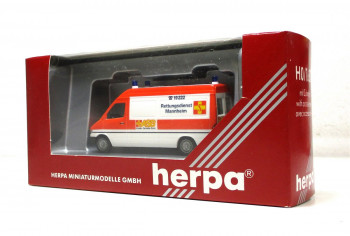 Modellauto H0 1/87 Herpa 044127 MB Sprinter 06 RTW ASB Mannheim