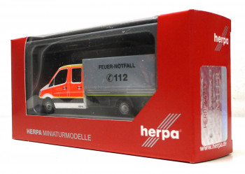 Modellauto H0 1/87 Herpa 092791 MB Sprinter 13 Doka FW Düsseldorf 