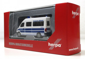 Modellauto H0 1/87 Herpa 047548 MB Sprinter 06 Bus THW Seligenstadt
