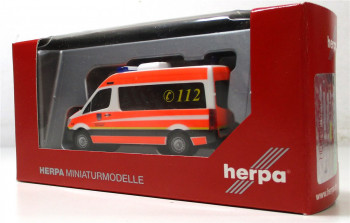 Modellauto H0 1/87 Herpa 092074 MB Sprinter 13 Bus FF Holzminden