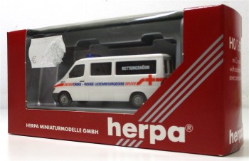 Modellauto H0 1/87 Herpa 046121 MB Sprinter CR Bus RK Luxemburg