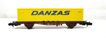 Minitrix N 70152 Containertragwagen mit DANZAS Container 440 6 763-3 DB (5641H)