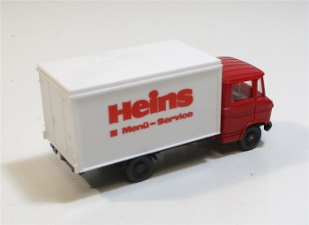 Wiking H0 1/87 Mercedes Benz (2) Koffer-Kleinlaster Heins Menüservice o. OVP 