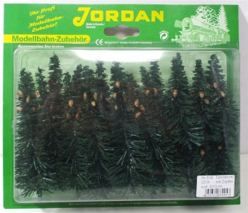 Jordan [60E] Modell-Tannen ohne Fuß mit Zapfen 8/12cm 25  Stück  - OVP NEU