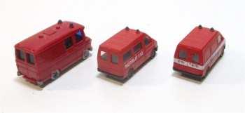 Wiking N 1/160 VW + Ford 3 Feuerwehr Einsatzfahrzeuge (6562H)