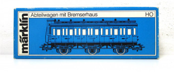 Märklin H0 4005 (2) Abteilwagen 330Stg mit Bremserhaus 2.KL OVP (1063H)