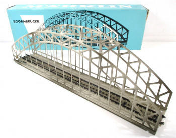 Märklin H0 7163 M-Gleis Bogenbrücke Metall gerade 360mm Pu-Ko OVP (2076h)