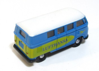 Brekina H0 1/87 VW T1 Bus LUFTHANSA - blau/gelb