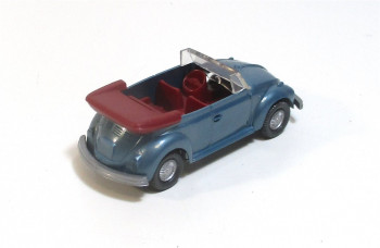 Wiking H0 1/87 VW Käfer 1303 Cabriolet metallic-blau PKW-Modell o. OVP 