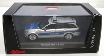 Modellauto 1:43 Schuco Mercedes-Benz C-Klasse T Polizei OVP (5285h)