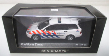 Modellauto 1:43 Minichamps 087092 Ford Focus Politie OVP (5361h)