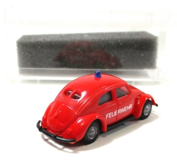 Praline 1/87 Modellauto PKW 2703 VW Käfer Brezel Feuerwehr OVP (46-19)