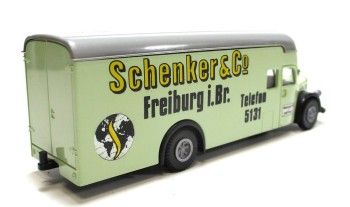 Modellauto H0 1/87 Brekina LKW MB O6600 Möbelkoffer Schenker (023-49)