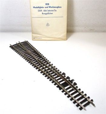 Pilz/VEB Modellgleis H0 5270/414/40 Weiche lks. 7,5° o. Antrieb OVP (Z168-01h)