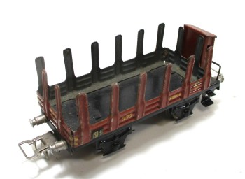 Märklin H0 372 Rungenwagen mit Bremserhaus Blech ohne OVP (1639h)