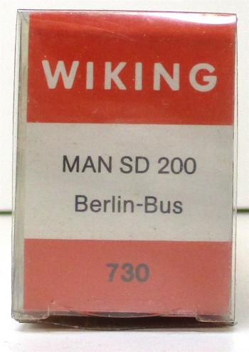 Wiking 1/87 730 MAN SD200 Berliner Stadtbus BVG - OVP (Spur H0)(65-25)