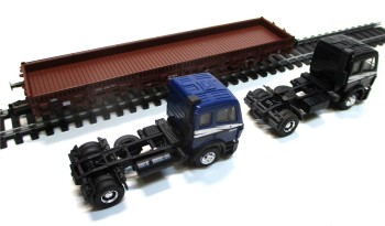 Spur H0 Roco 1907 Niederbordwagen + 2 MB Zugm. DB OVP (4833h)