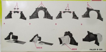 Spur H0 Faller B-559 Bausatz Tunnelportal mit Stützwänden- OVP  (3896h)