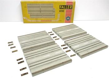 Spur H0 Faller AMS 4110 4x Schienen gerade zweispurig 100mm Verbinder (2730K