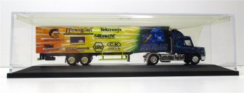 Herpa 1/87 187800  Scania Hauber Koffersattelzug Tamya Panasonic ... OVP (Spur H0)(2273K)