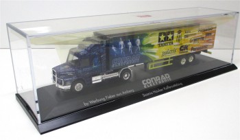 Herpa 1/87 187800  Scania Hauber Koffersattelzug Tamya Panasonic ... OVP (Spur H0)(2273K)