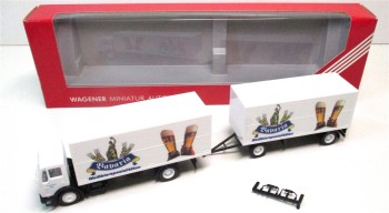 Herpa 1/87 806056 MB Koffer-Hängerzug Weißbierspezialitäten OVP (Spur H0)(2413K)