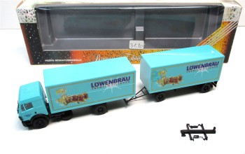 Herpa 1/87 MB Kofferhängerzug Löwenbräu OVP (Spur H0)(2419K)