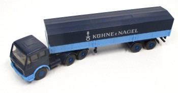Wiking 1/87 MB Pritschensattelzug Plane KÜHNE & NAGEL o. OVP (Spur H0)(82-1)