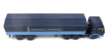 Wiking 1/87 MB Pritschensattelzug Plane KÜHNE & NAGEL o. OVP (Spur H0)(82-1)