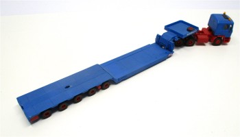 Kibri 1/87 MAN Schwerlast-Tiefladerzug blau o. OVP (3613K)