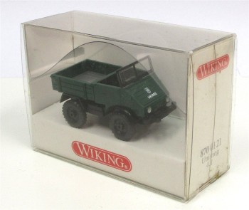 Wiking 1/87 8700121 Unimog 411 grün - OVP (Spur H0)(13-3)