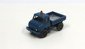 Wiking 1/87 Unimog 406 blau Blinklicht o. OVP (Spur H0)(14-11)