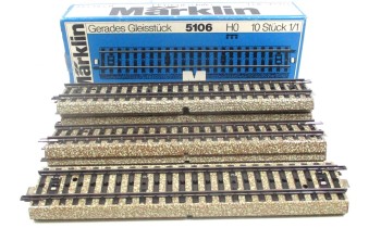 Märklin H0 5106 10x M-Gleis 1/1 Gerade 180mm OVP (3432K)