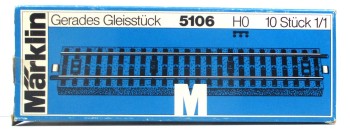 Märklin H0 5106 10x M-Gleis 1/1 Gerade 180mm OVP (3432K)