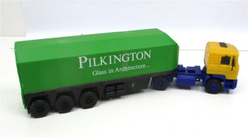 Kibri 1/87 MAN Zugmaschine Pilkington Glastransportauflieger o. OVP (3465k)