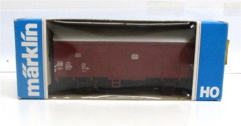Spur H0 Märklin 4411 Gedeckter Güterwagen Schlusslicht OVP (3810k)