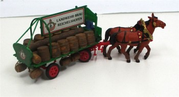 Spur H0 Preiser Bierkutscher Landwehrbräu Reichelshofen o.OVP (5475k)