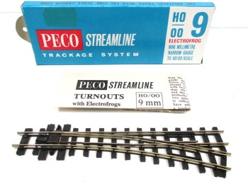 Spur H0e Peco Streamline SLE 491-X Weiche rechts 19,5° Code 80 OVP (3449K)