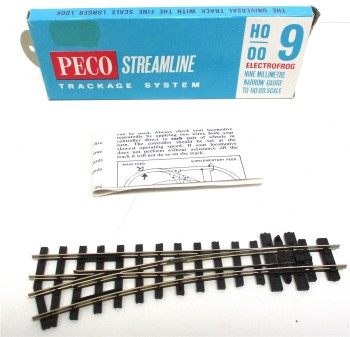 Spur H0e Peco Streamline SLE 492-X Weiche links 19,5° Code 80 OVP (3450K)